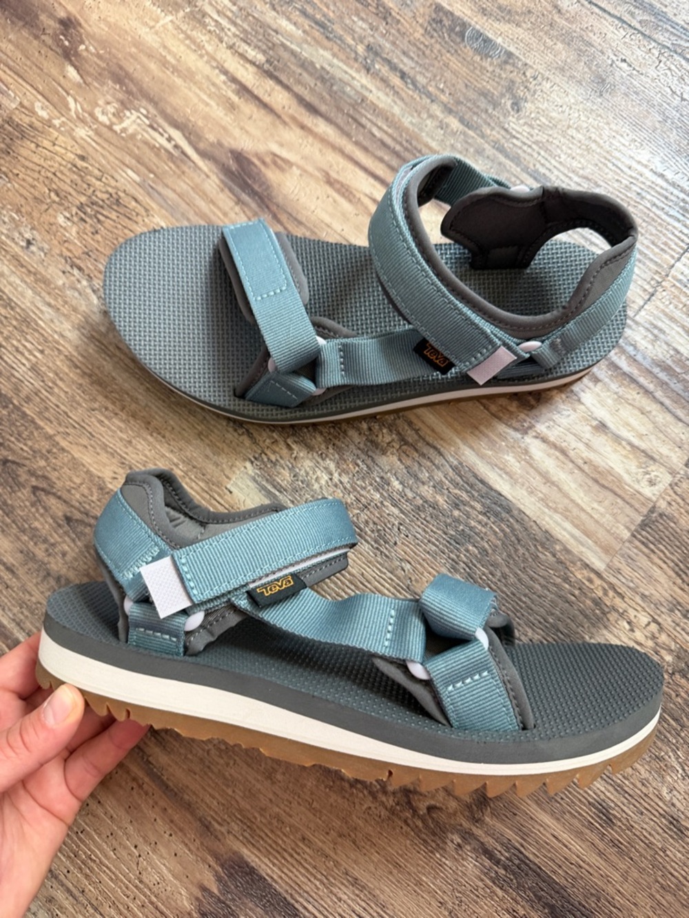 Women's Teva Universal Trail Sandals Trooper Dark Gull Grey Size 9